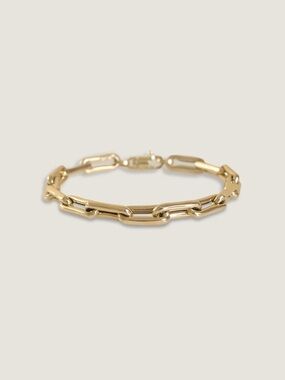 Kinn Studio Rome Bold Link Chain Bracelet 14K Yellow Gold Size 7